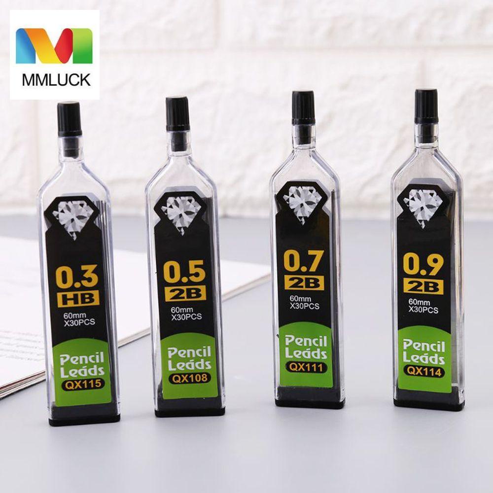 Ngòi bút chì bấm tự động MMULCK 0.3 0.5 0.7 0.9mm màu đen tiện dụng cho học sinh / văn phòng