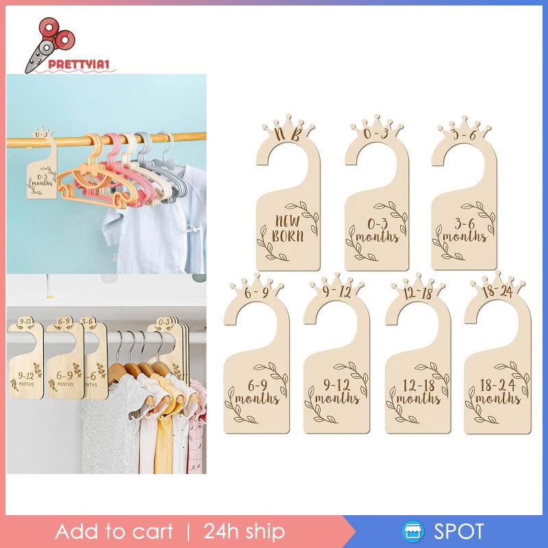 1 [Prettyia1] Set 7 Dụng Cụ Chia Ngăn Tủ Quần Áo Cho Bé Sử Dụng Hàng Ngày