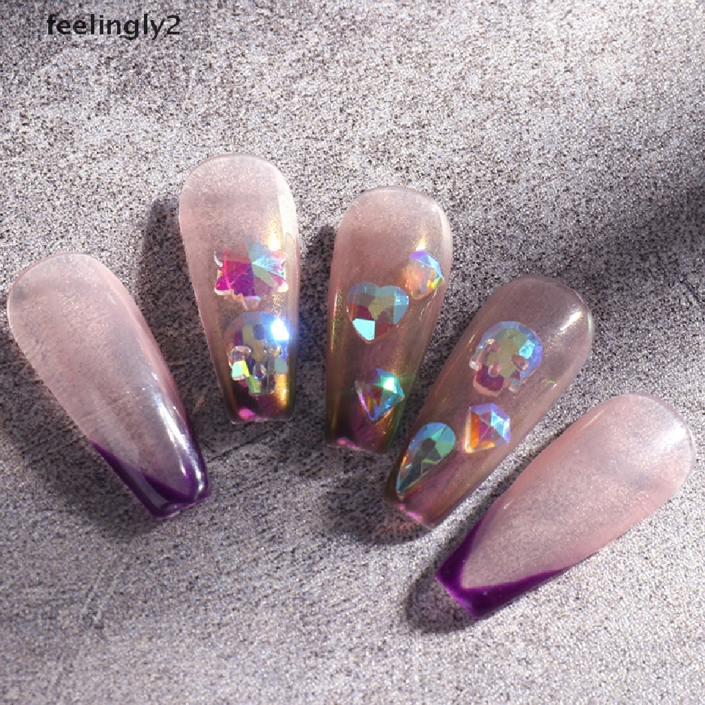 [Hàng Có Sẵn] Hộp 6 Kích Cỡ AB / Đầy Màu Sắc Đính Kim Cương Pha Lê Đá Quý Nhân Tạo (F)