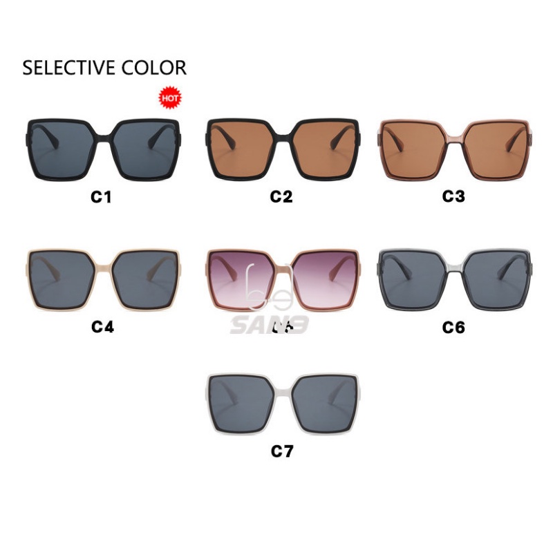 Kính Mát Vuông Chống Tia UV400  2023 Phong Cách Hàn Quốc Mới