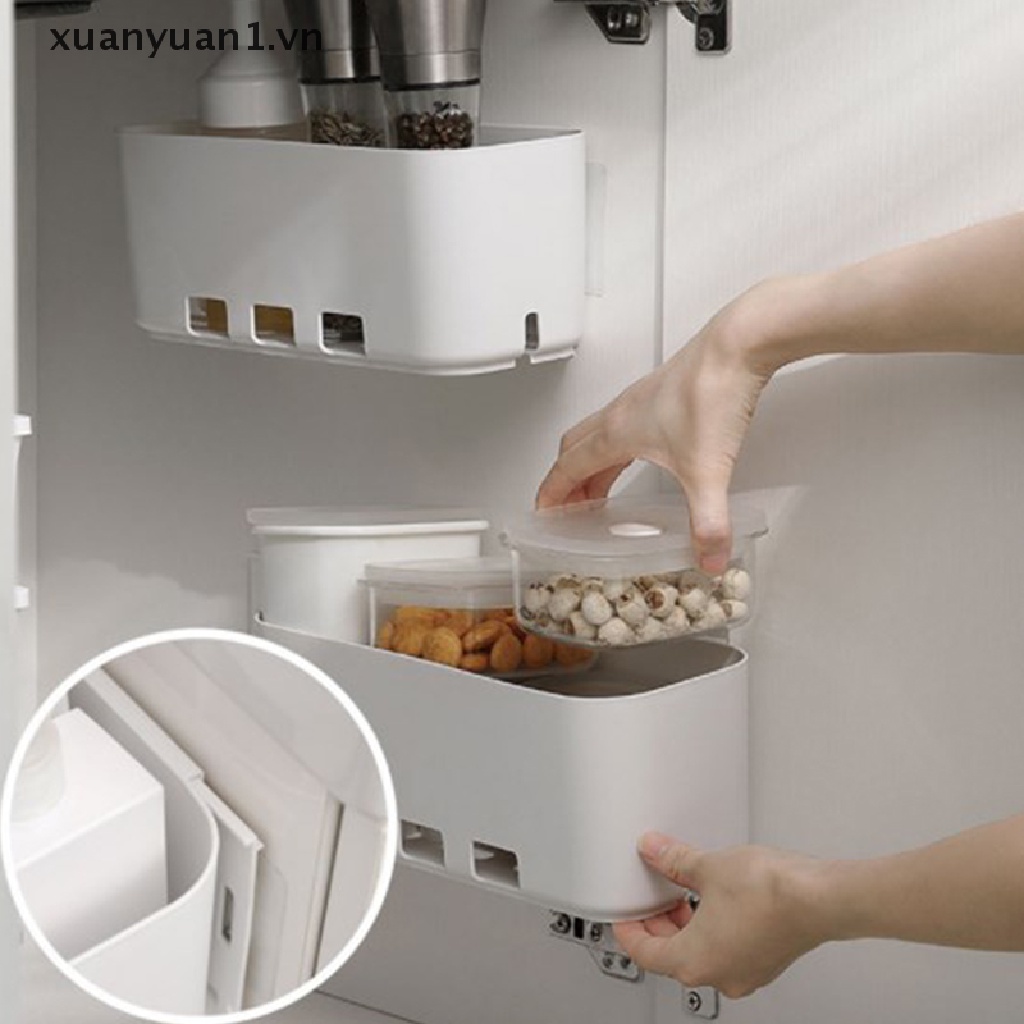 Kệ Đựng Đồ Dùng Gắn Dưới Bồn Rửa Chén Không Cần Đục Lỗ Tiện Dụng Cho Nhà Bếp