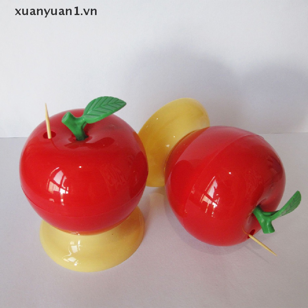 Hộp Nhựa Đựng Tăm Xỉa Răng Tự Động Hình Quả Táo