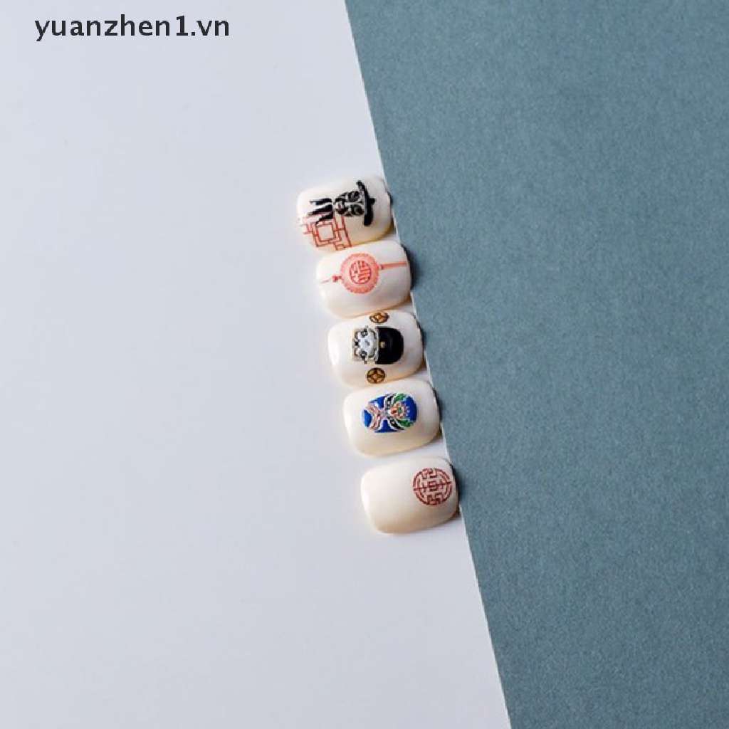 Miếng Dán Trang Trí Móng Tay Phong Cách Opera Trung Hoa