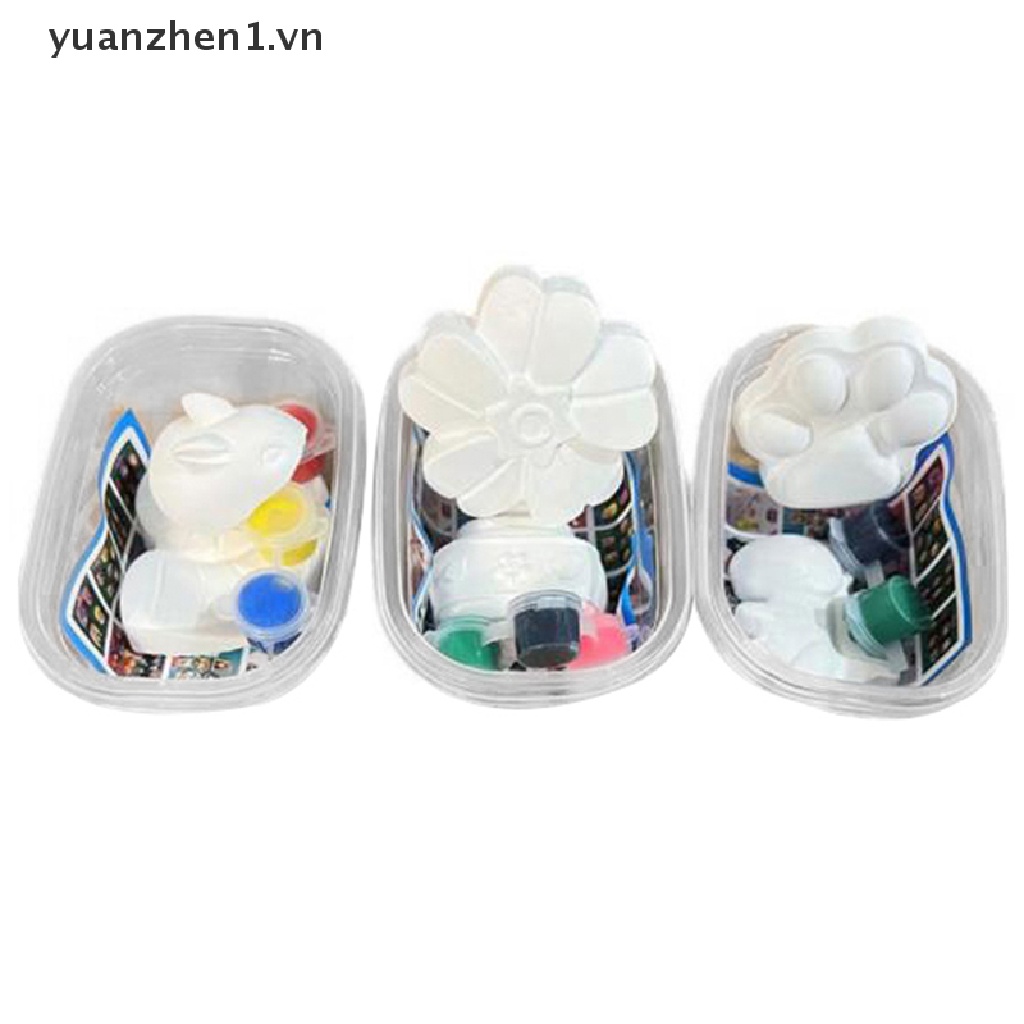 Móc Khóa Búp Bê Bằng Thạch Cao Vẽ Tay DIY Sáng Tạo Cho Bé