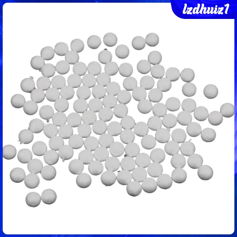 Set 100 Quả Bóng Xốp Polystyrene Màu Trắng Trơn 25mm