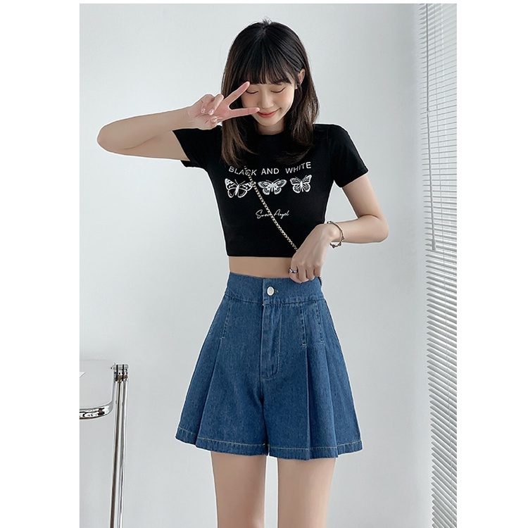 Quần Jean Nữ Ống Rộng Thời Trang Phong Cách Hàn Quốc