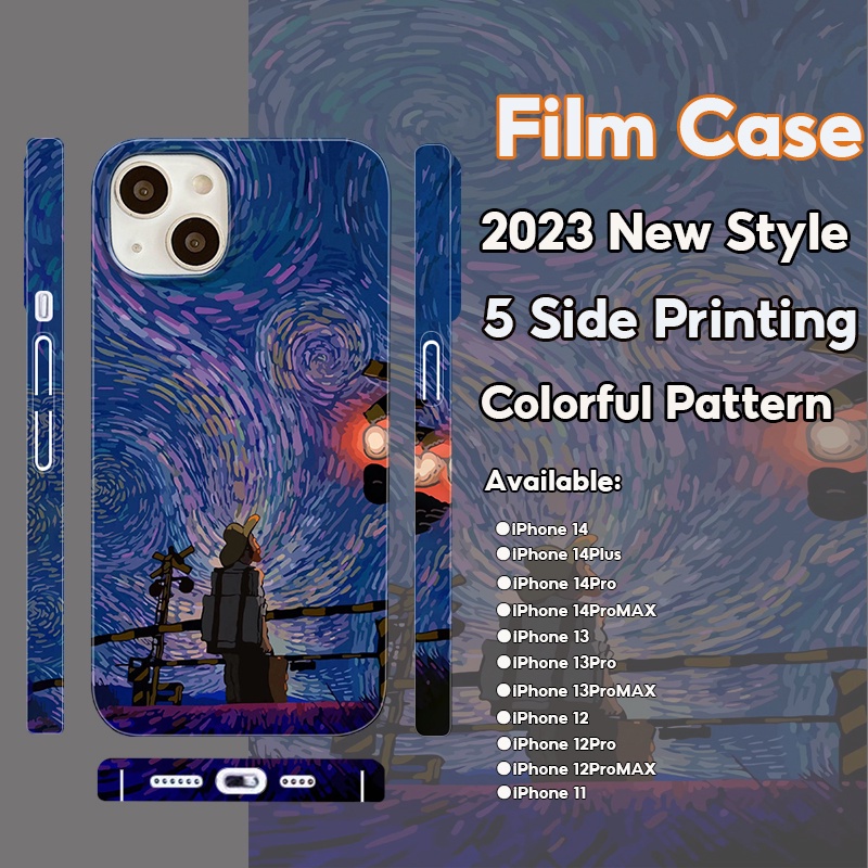Ốp Điện Thoại Cứng Họa Tiết Tranh Van Gogh 5 Mặt Dành Cho IPhone 14 13 12 11 Pro Max 14 Plus