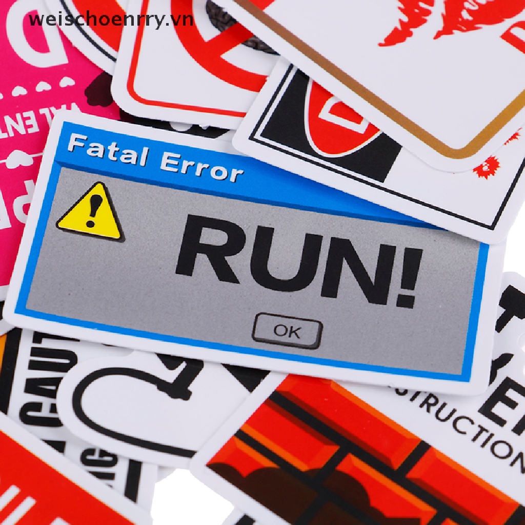 Bộ 50 Đề Can Cảnh Báo Nhắc Nhở Chống Thấm Nước Tiện Dụng