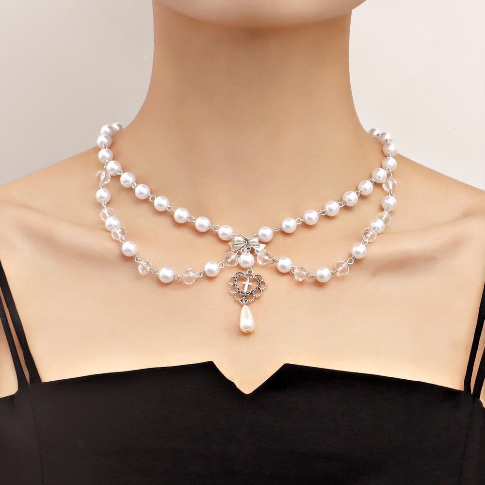 Vòng Cổ Choker Y2k Pixie Fairycore Rosary Lõi Bông Tai Thủ Công Thần Tiên Bướm Trái Tim Thần Tiên Y2k Indie Pixie Fairycore