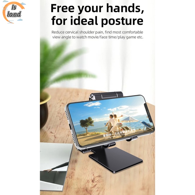 Giá Đỡ Điện Thoại / Máy Tính Bảng Bằng Hợp Kim Nhôm Có Thể Gấp Gọn Tiện Dụng