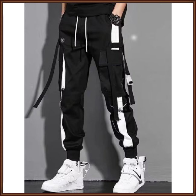 Quần Jogger Màu Trơn Nhiều Túi Dáng Rộng Thời Trang Cho Nam