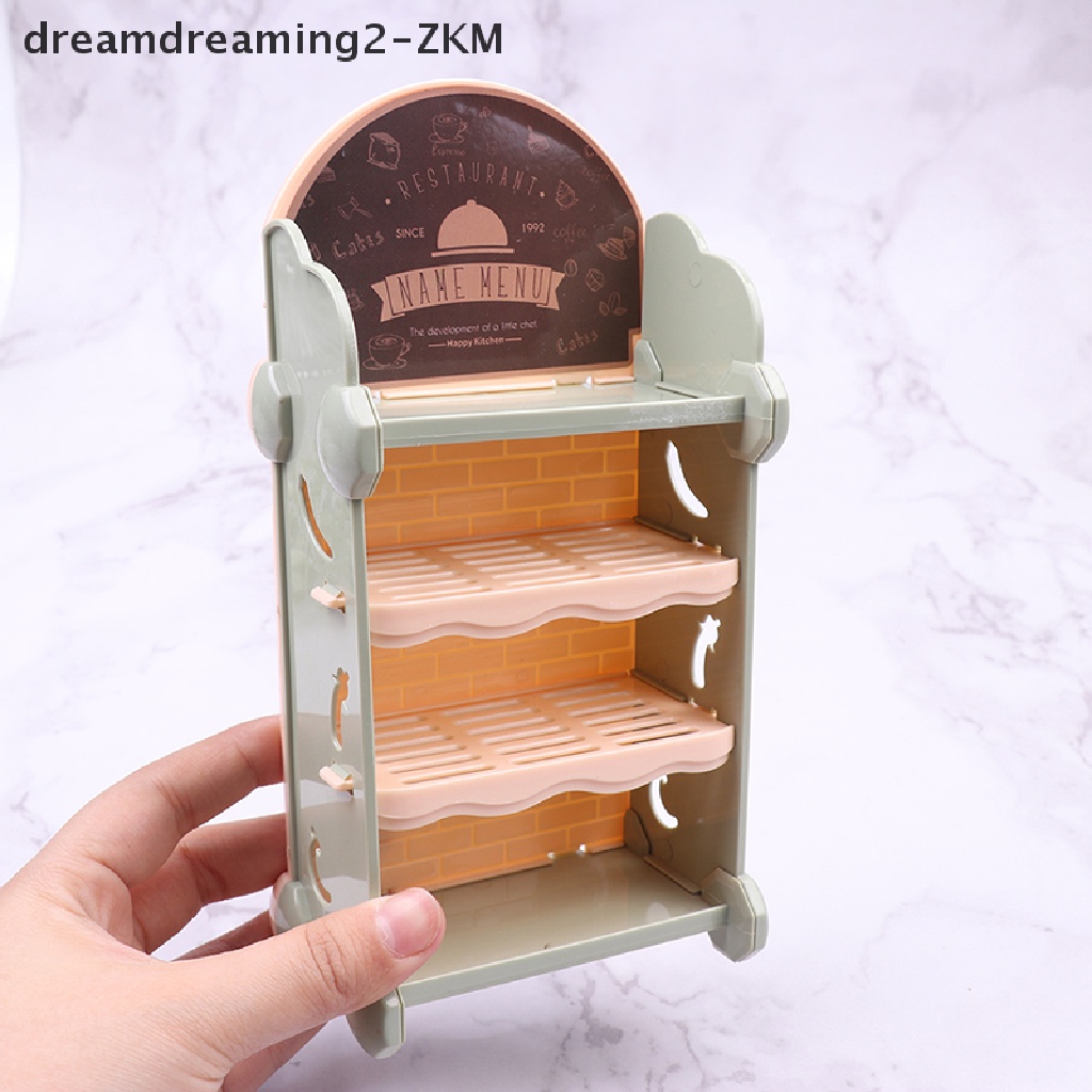 [Dreaming] Tủ Nội Thất Ba Tầng Mini Trang Trí Nội Thất Nhà Búp Bê [zkm]