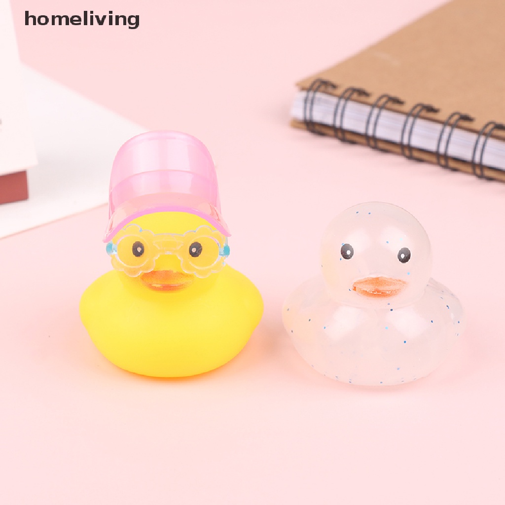 Set 1 / 3 Đồ trang trí Vịt Tráng Men Mini Trang Trí Bể Cá / Nhà Búp Bê