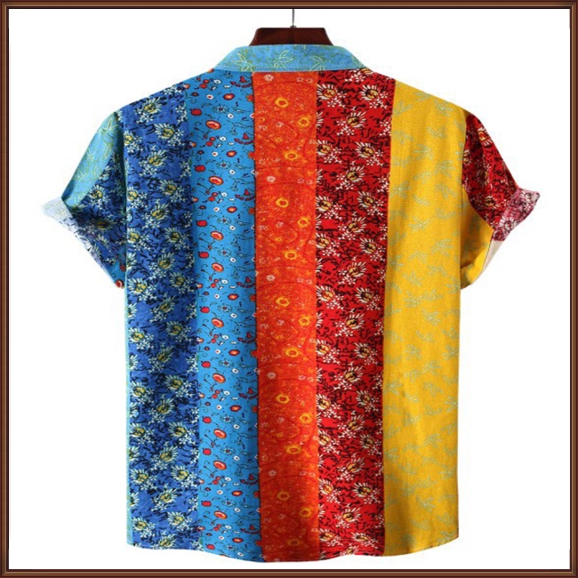 Áo Sơ Mi Ngắn Tay Họa Tiết Hoa Nhiều Màu Sắc Thời Trang Cho Nam