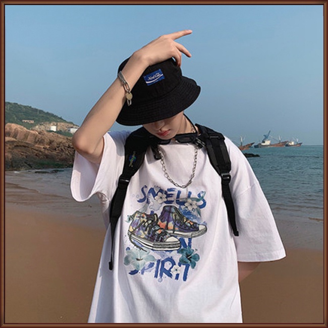 Áo Thun Tay Ngắn In Chữ Graffiti Thời Trang Mùa Hè Cho Các Cặp Đôi