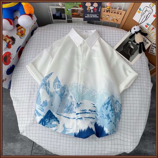 Áo Sơ Mi Ngắn Tay In Họa Tiết Thời Trang Mùa Hè Dành Cho Nam