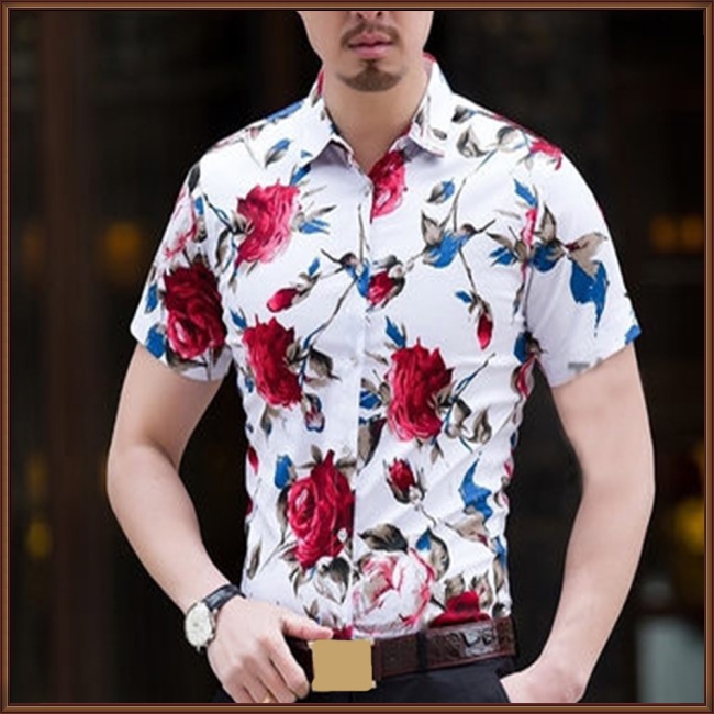 Áo Sơ Mi In Hoa Thời Trang Mùa Hè Giản Dị Dành Cho Nam