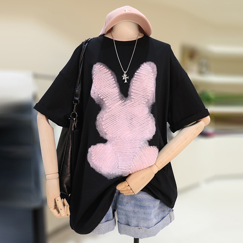 HIIXIIVI Áo Thun 100% Cotton Tay Ngắn Phong Cách Hàn Quốc Mới
