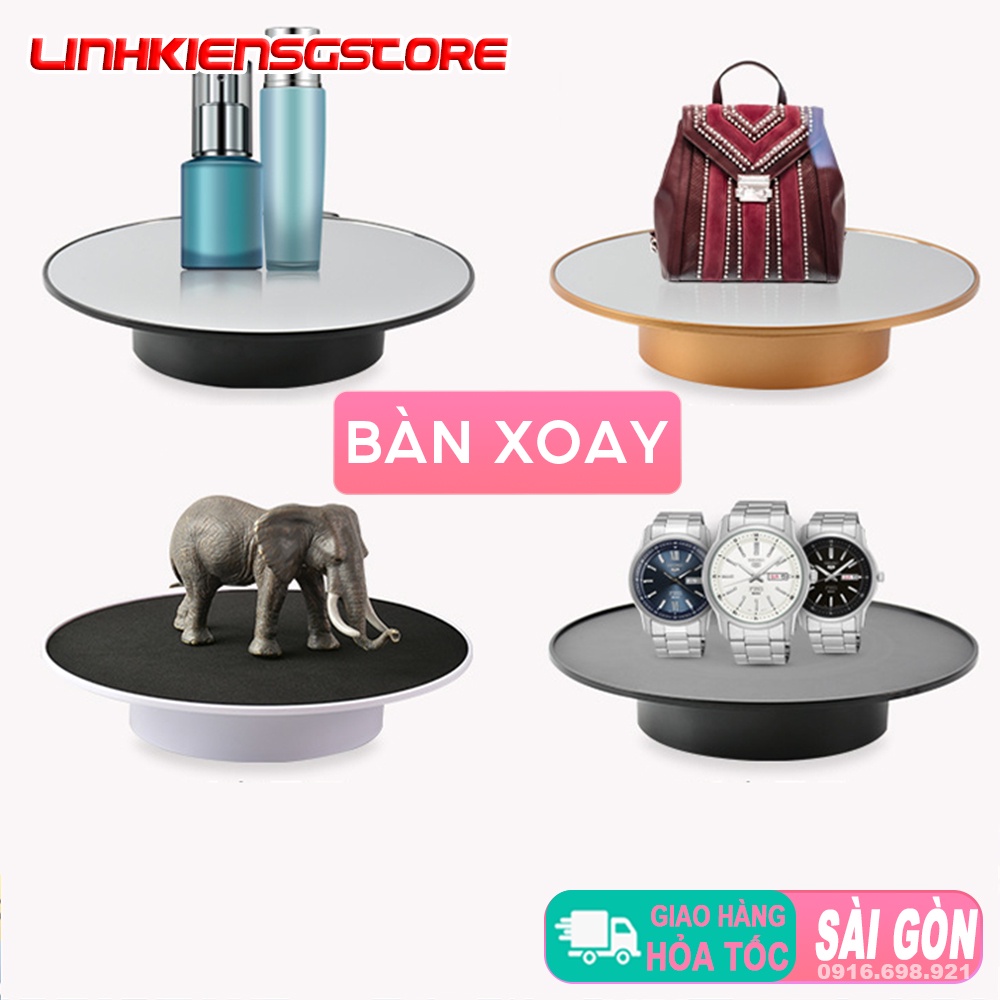 Bàn Quay Trưng Bày Sản Phẩm Chụp hình Quay video Size 12cm 25cm