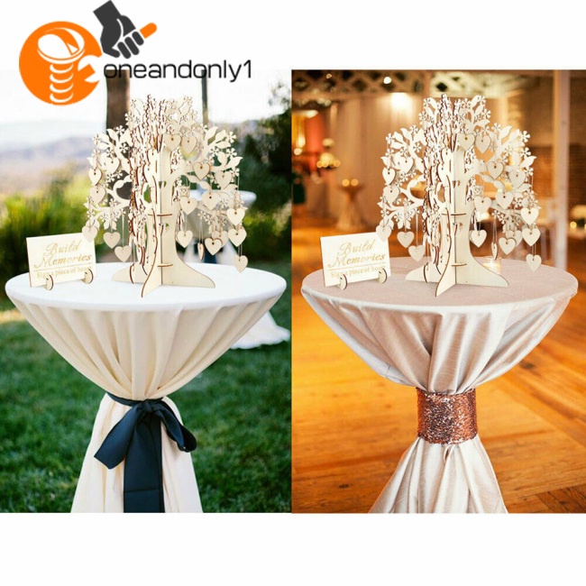 Cây Điều Ước Thay Thế Kèm 100 Mặt Dây Hình Trái Tim Trang Trí Tiệc Cưới