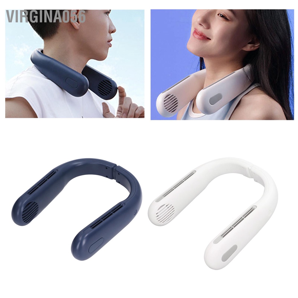 Quạt Mini Đeo Cổ Di Động Với 3 Tốc Độ Gió Và Cổng Sạc USB Đa Ứng Dụng