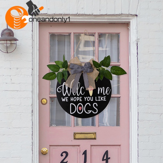 Biển Hiệu Chào Mừng Bằng Gỗ Hai Mặt Có Thể Thay Đổi Kèm Phụ Kiện Treo Tường / Cửa Trước