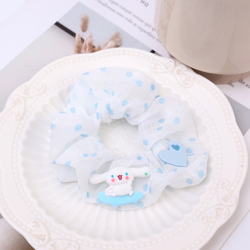 SANRIO Dây Cột Tóc Co Giãn Cao Thiết Kế Đơn Giản Dễ Thương Cho Nữ