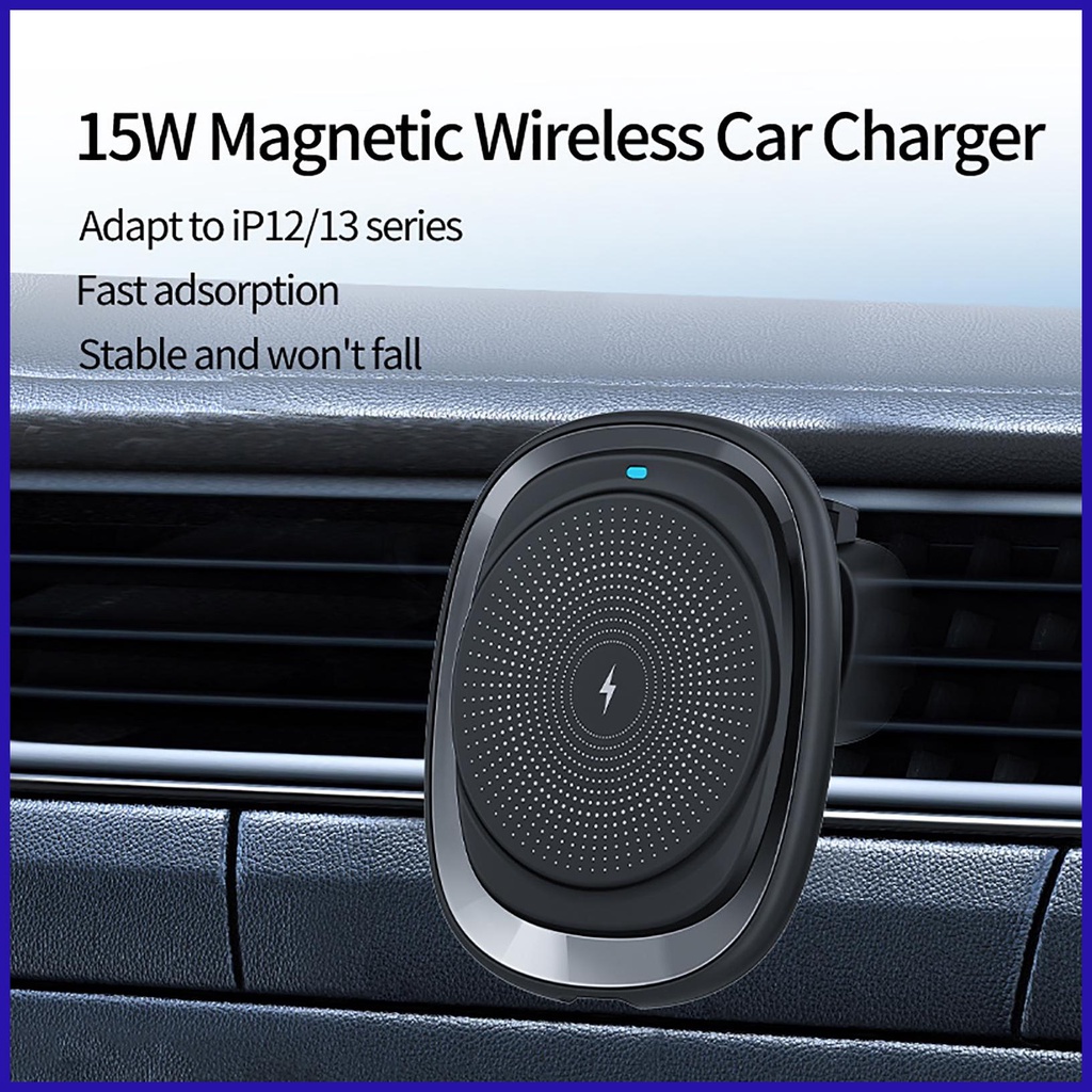 Giá Đỡ Điện Thoại Kiêm Sạc Nhanh Không Dây Type-C Gắn Xe Hơi