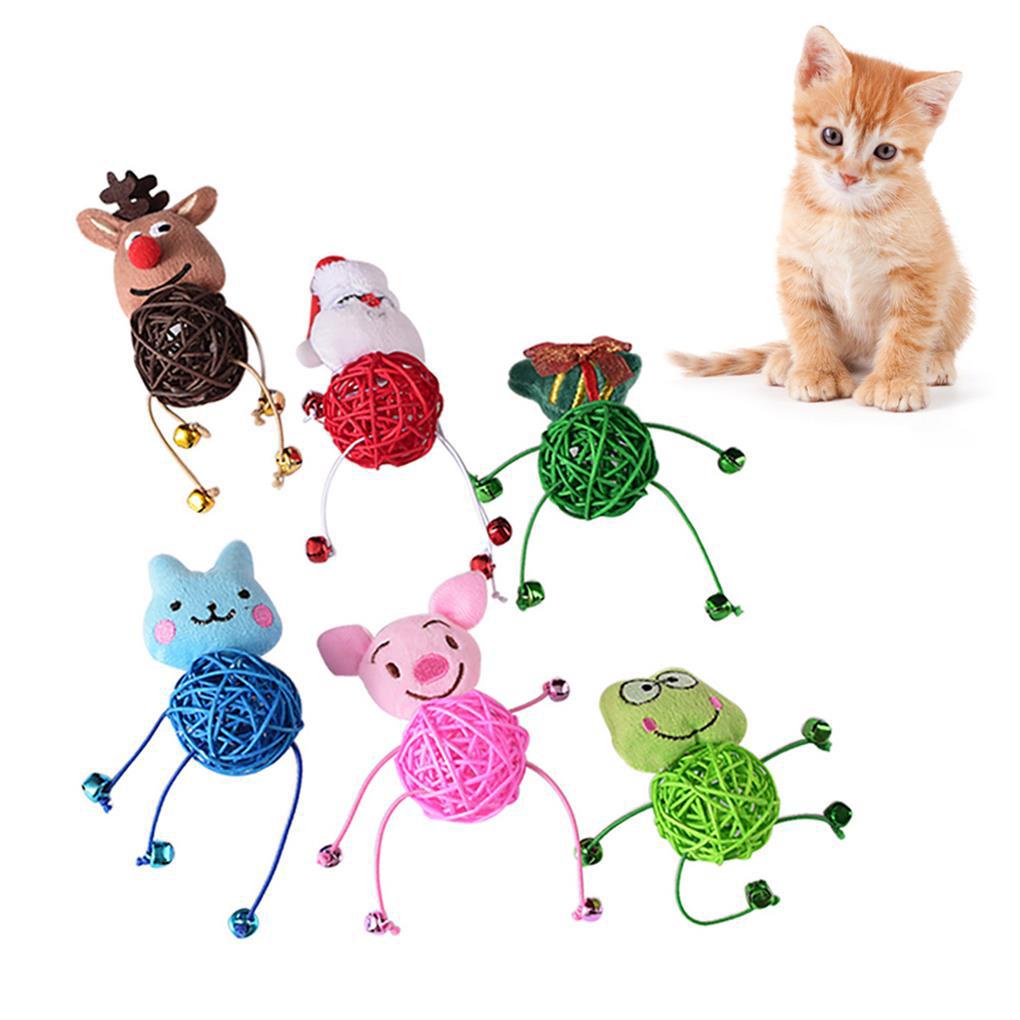 Set 6 Đồ Chơi Thú Nhồi Bông Dễ Thương Cho Mèo