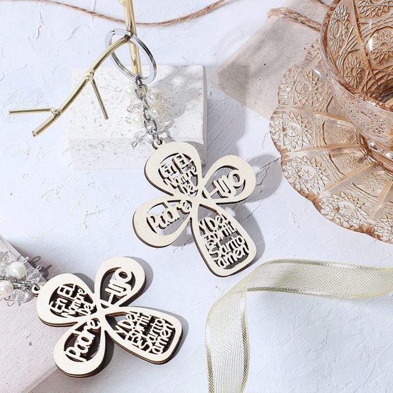 Set 20 Móc Khóa Gỗ Thiết Kế Thánh Giá Kèm Túi Đựng Dành Cho Cộng Sản Đầu Tiên