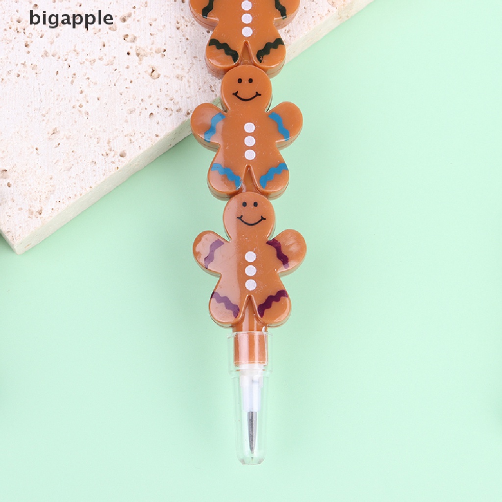Bigapple Bộ 5 Bút Chì Vẽ Xếp Chồng Lên Nhau Hình Bánh Gừng Giáng Sinh Dành Cho Học Sinh RDG
