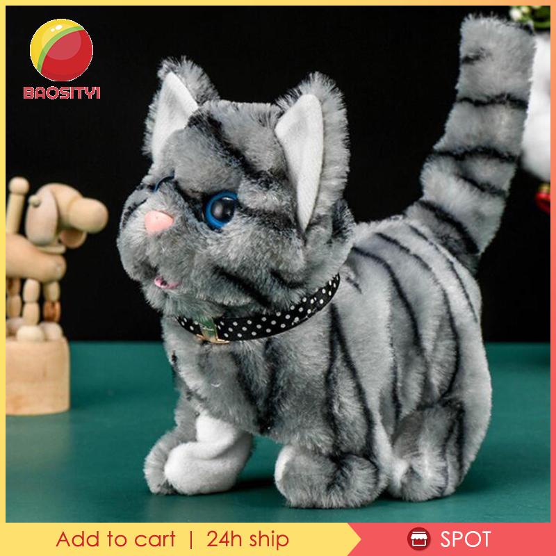 [Baosity1] Thú Nhồi Bông Hình Mèo Ngồi Đuôi Lắc Làm Quà Tặng Ngày Lễ Phục Sinh
