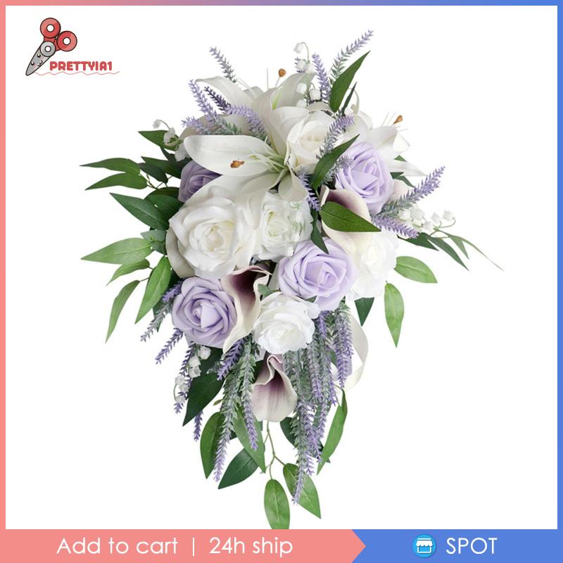 [Prettyia1] Bó Hoa Cưới Mộc Mạc Kích Thước 26x45cm Dành Cho Tiệc Cưới / Tiệc Tối