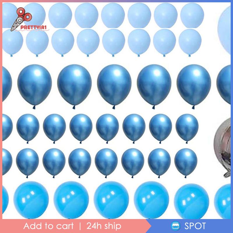 [Prettyia1] Set 115 Vòm Cao Su Xanh Trang Trí Phông Nền Tiệc Sinh Nhật