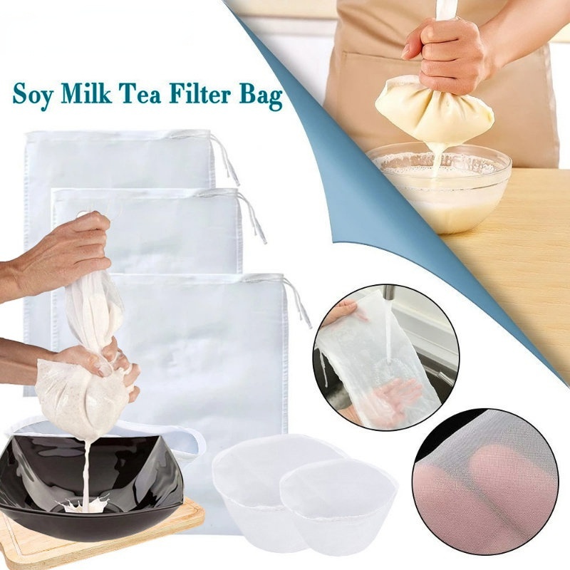 Túi Lưới Lọc Sữa Đậu Nành 100 / 200 / 400 Có Thể Tái Sử Dụng Cho Nhà Bếp