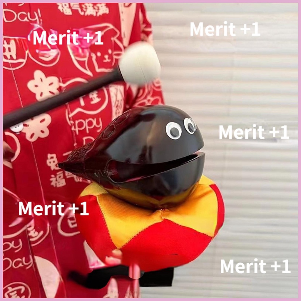 đồ chơi tụng kinh bát bộ gõ mõ tụng kinh để xả stress, trang trí dễ thương với đôi mắt