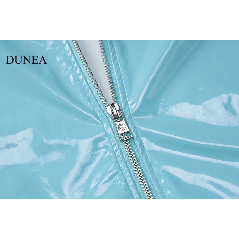 DUNEA Đầm Hai Dây Khóa Kéo Kim Loại Quyến Rũ Dành Cho Nữ