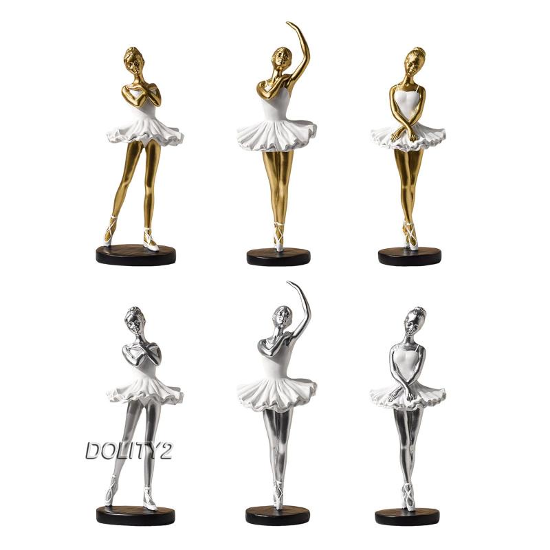 [Dolity2] Tượng Nhựa Resin Hình Cô Gái Múa Ba Lê Trang Trí Văn Phòng