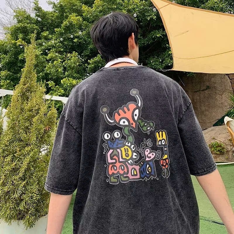 Áo Thun Tay Ngắn Cổ Tròn Phong Cách Thời Trang Đường Phố Mùa Hè Cho Nam Giới