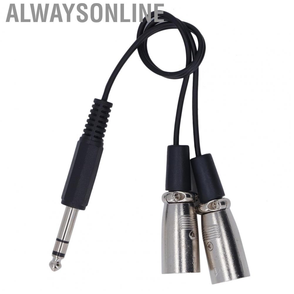 Alwaysonline 6.35mm Male To XLR Cable  Audio Splitter Rubber Sheath Environmentally Friendly for Microphone