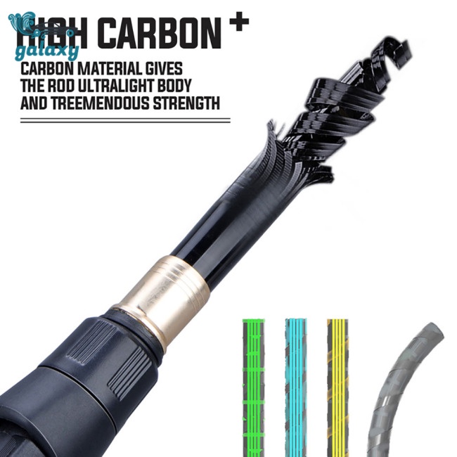 Galaxy Cần Câu Cá Bằng Carbon Có Thể Điều Chỉnh Độ Dài 1.8-3.6m