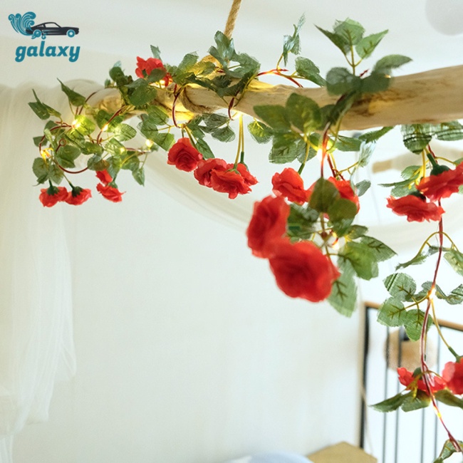 Galaxy Dây Đèn Led 2m 20 Bóng Hình Hoa Hồng Giả Trang Trí Đa Dụng
