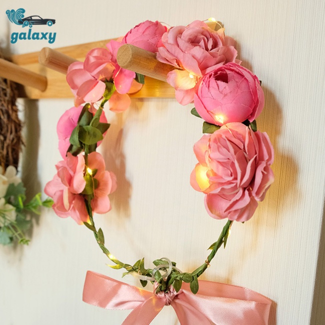 Galaxy Vòng Hoa Đội Đầu Có Đèn Led Có Thể Điều Chỉnh Trang Trí Đám Cưới
