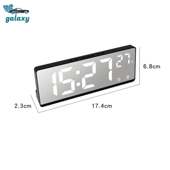 Galaxy Đồng Hồ Báo Thức Điện Tử 5 Mức Độ Sáng Màn Hình Lớn 6.9 Inches Để Bàn Học Sinh