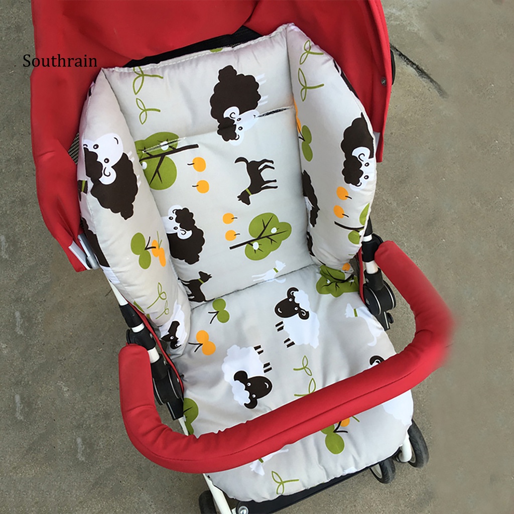 Đệm Lót Ghế Ngồi Xe Đẩy Em Bé Bằng Cotton In Họa Tiết Ngôi Sao Có Thể Gấp Gọn Tiện