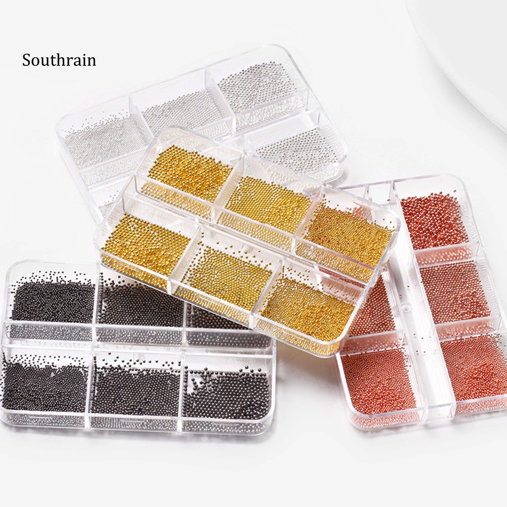 1 Hộp Hạt Thép Ba Chiều Mini Lấp Lánh Không Xốp Dùng Trang Trí Móng Nghệ Thuật DIY