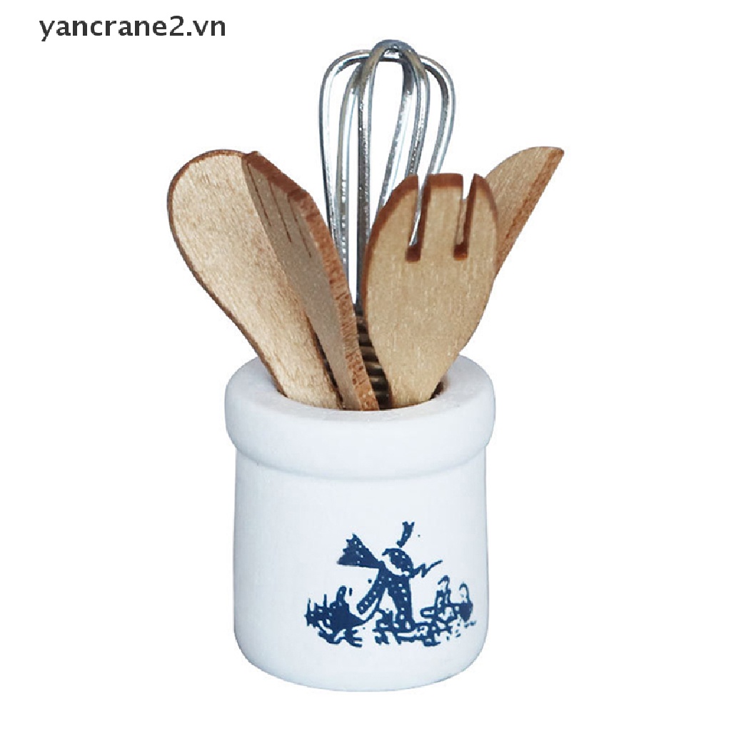 1 Bộ Dụng Cụ Đánh Trứng Trang Trí Nhà Búp Bê 1: 12