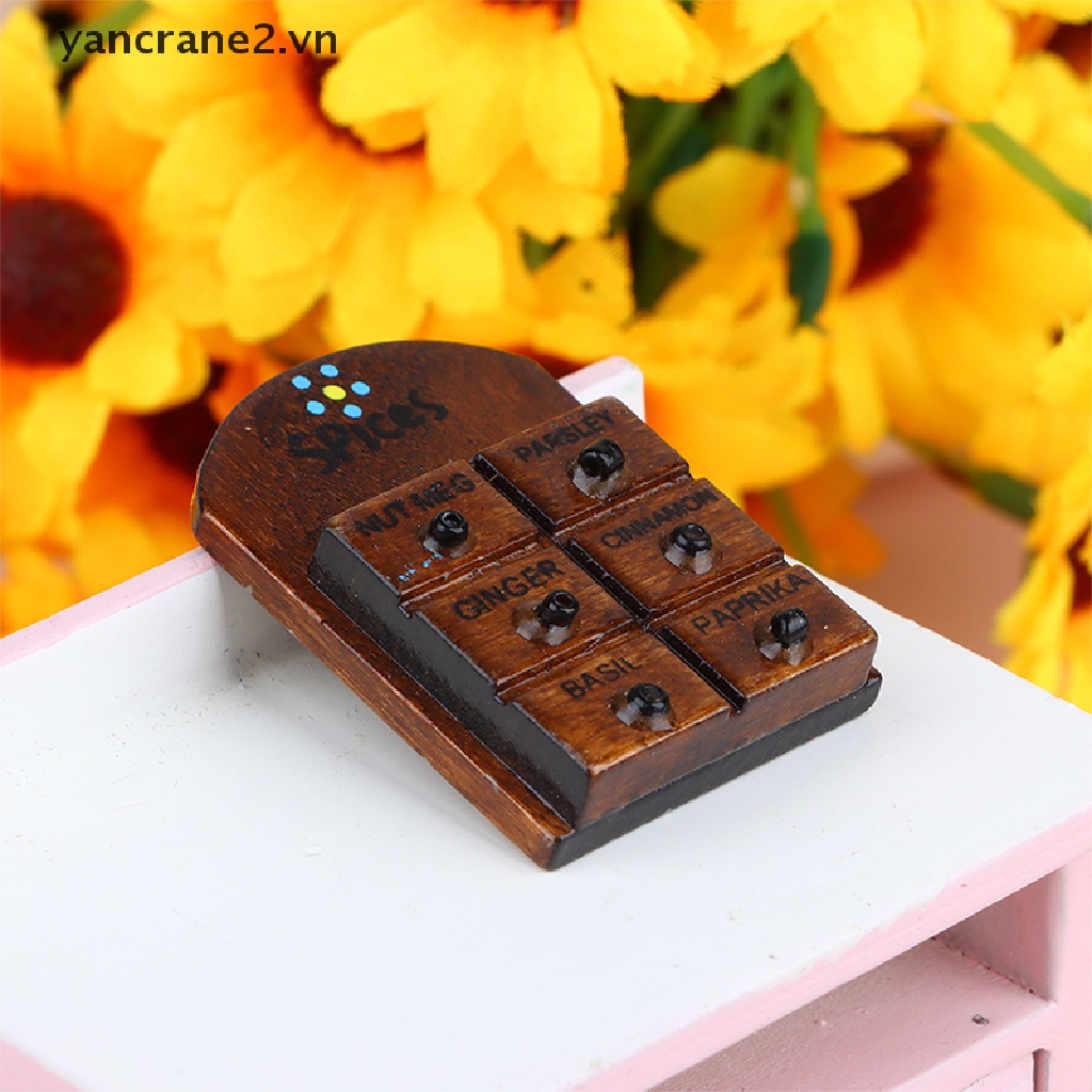 Giá Đỡ Hũ Gia Vị Treo Tường Trang Trí Nhà Búp Bê 1: 12 1: 12