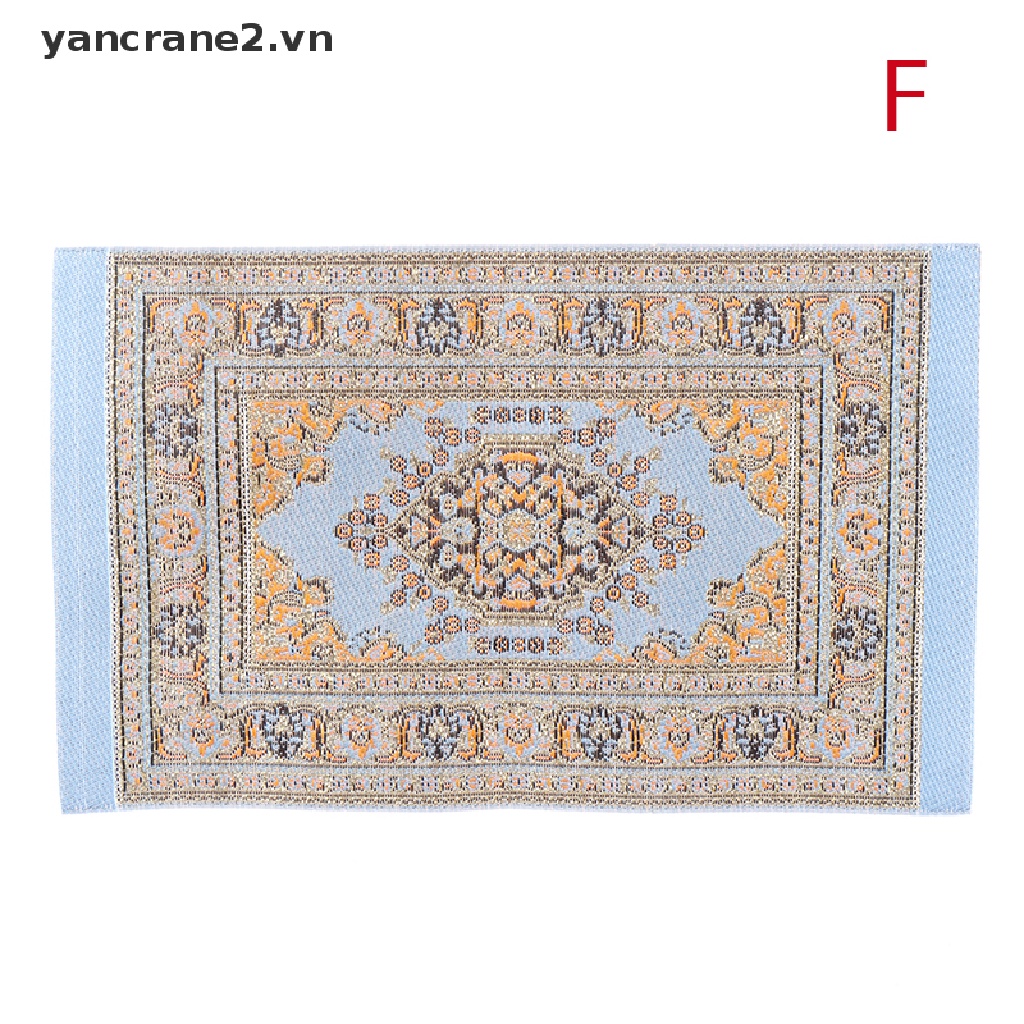 1 Tấm Thảm Trải Sàn Dệt Thổ Nhĩ Kỳ Trang Trí Nhà Búp Bê 1: 12