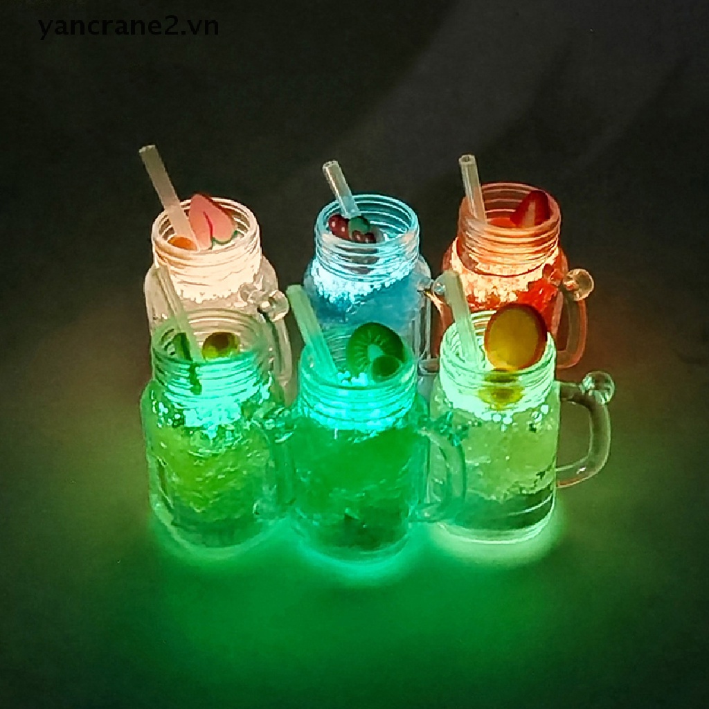 {YAN2} Phụ Kiện Cốc Ống Hút Mịn Dạ Quang DIY Cho Nhà Búp Bê {yancrane2.vn}